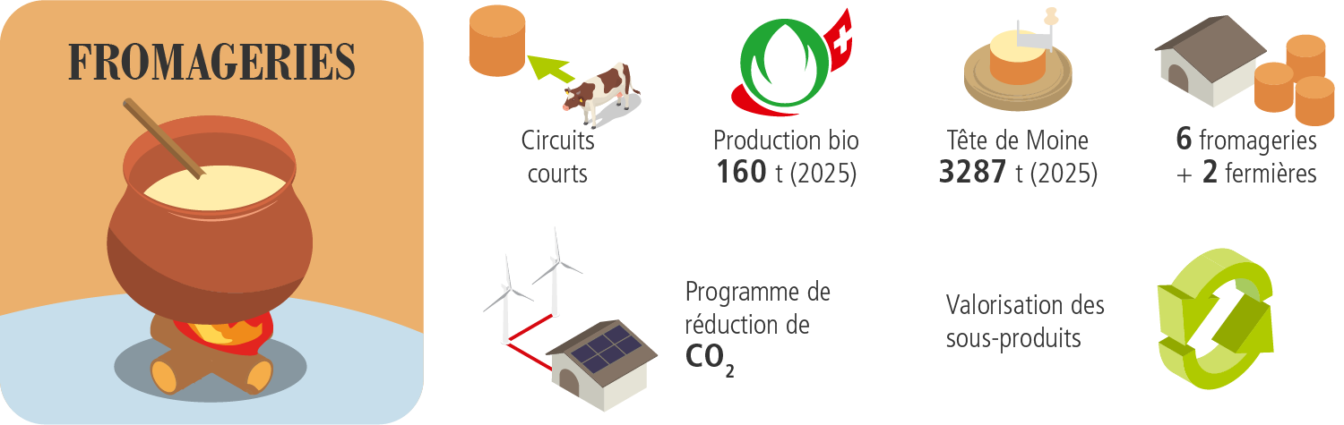 Fromageries et affinage