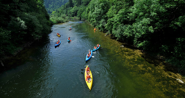 Il Doubs in canoa e kayak Saint-Ursanne
